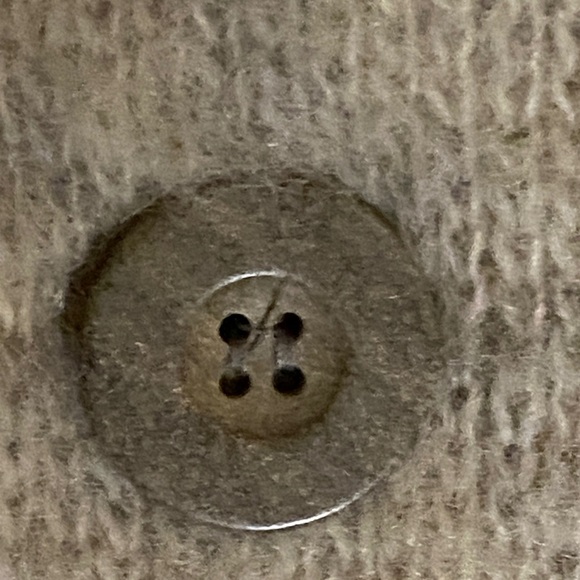 Hilda Ltd. Cream and  gray thick Wool Coat made in Iceland size large button up - Picture 3 of 8